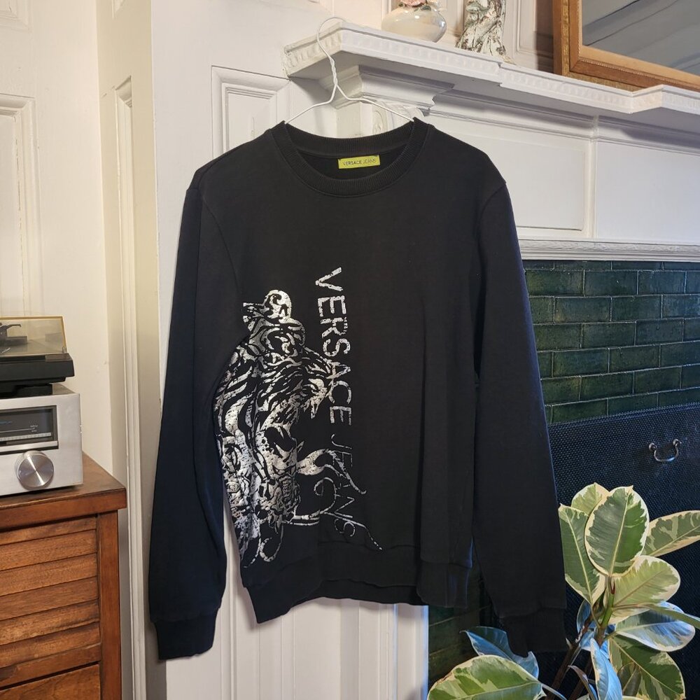 Versace Graphic Print Crew Neck Sweatshirt